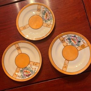 Japanese Lusterware Set of Six Salad Plates